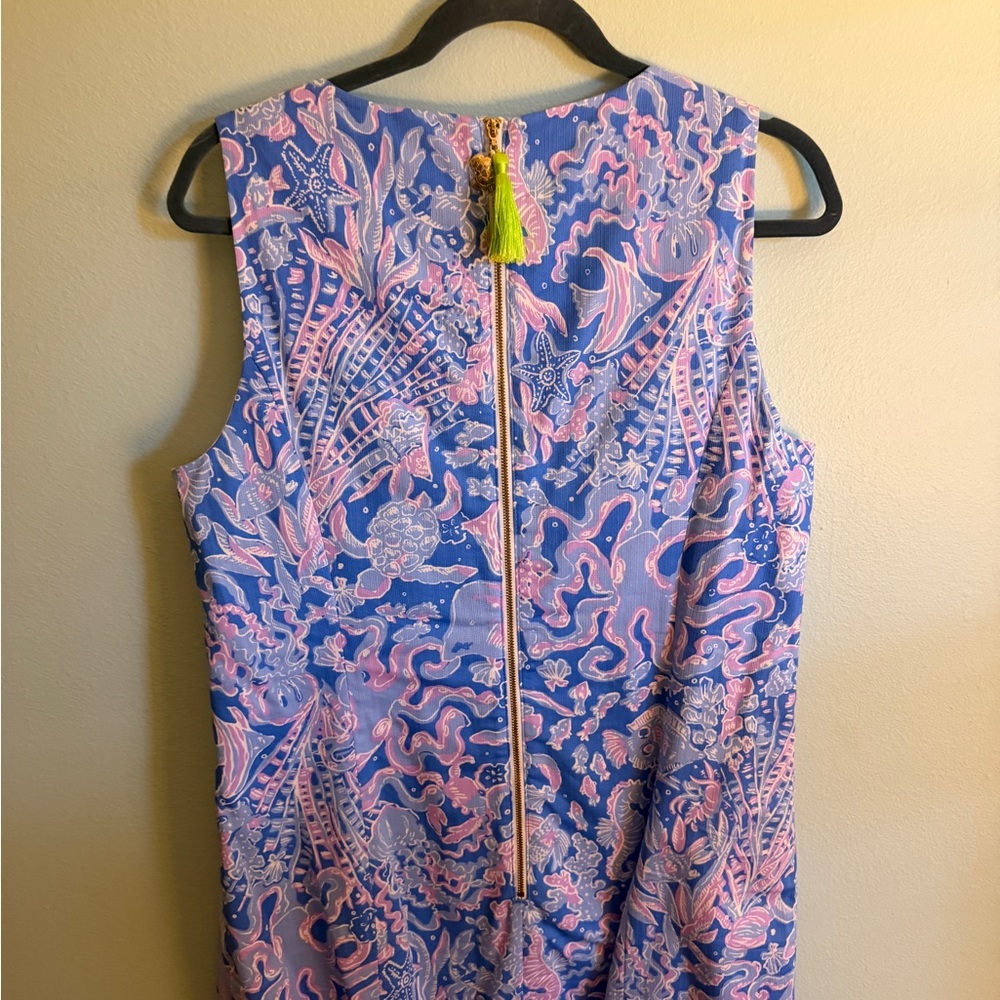 Lilly Pulitzer Vibrant Blue and Pink Mini Dress - Picture 3 of 4